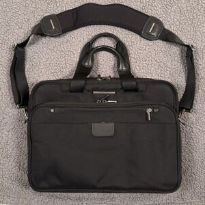 Briggs & Riley Expandable Cabin Bag Business Briefcase Laptop Shoulder Bag Black